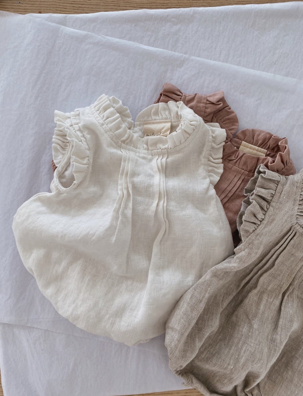 Marlow and Mae　ジャン・ロンパー　1Y Jean Romper - Marlow and Mae