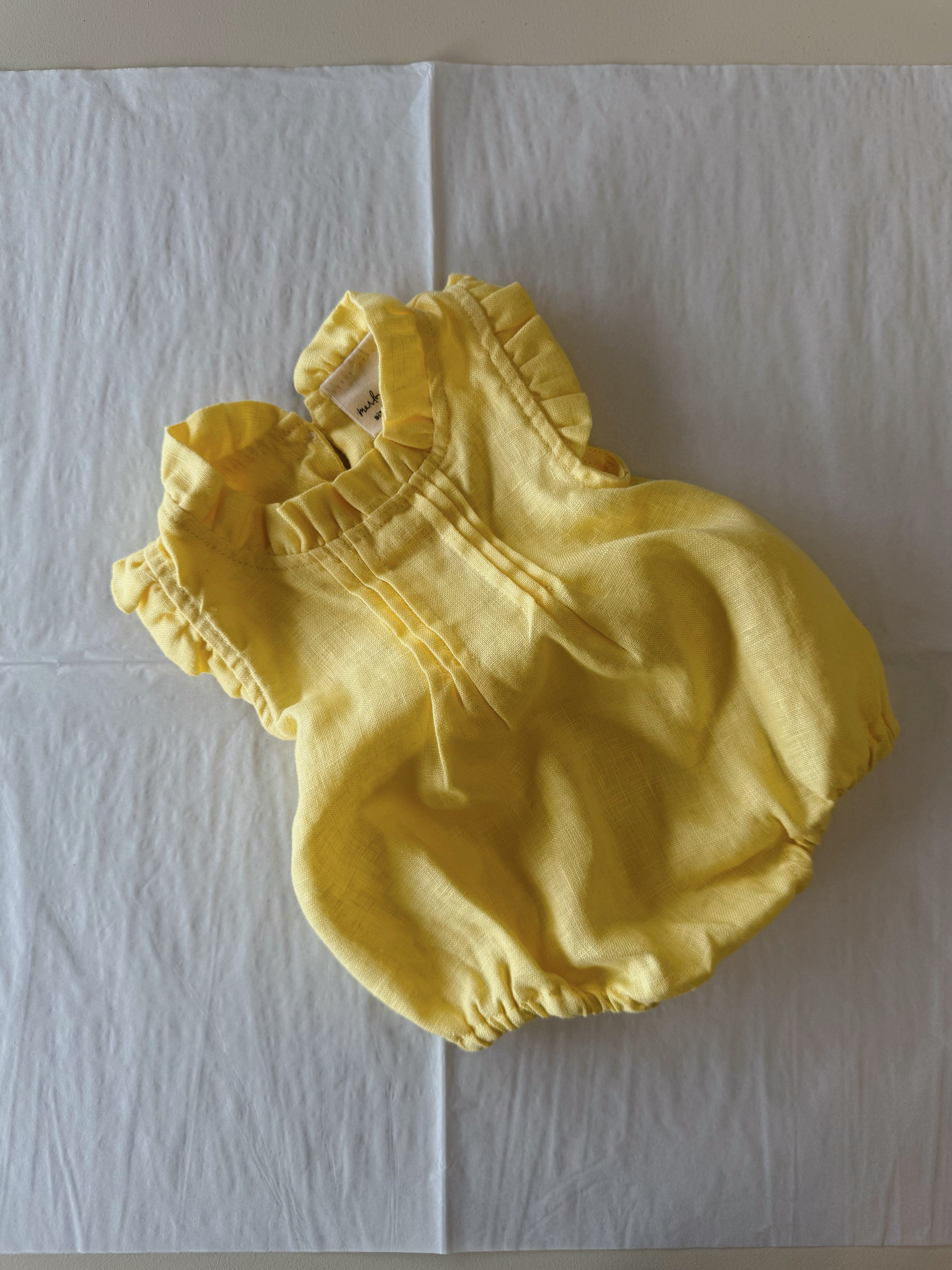 Marlow and Mae　Jean Romper 6-12M Jean Romper - Marlow and Mae