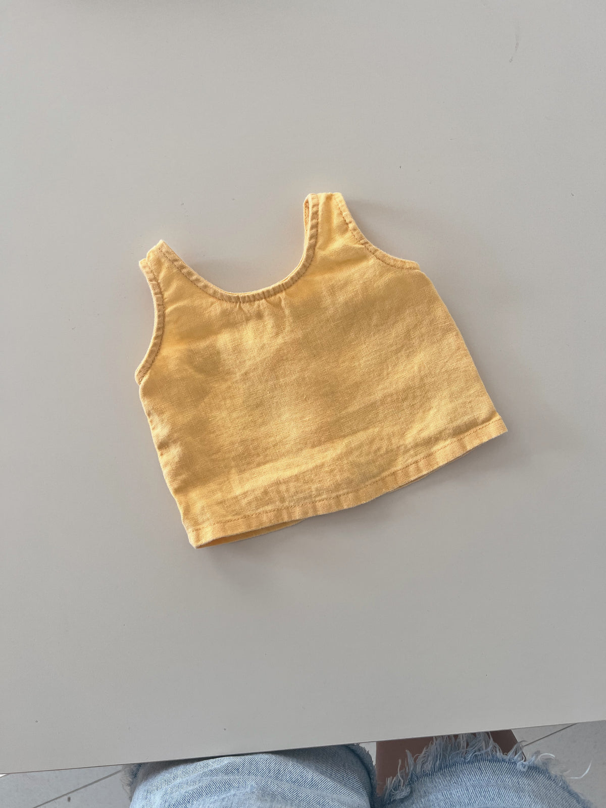 Linen singlet 3-6 months (pre loved)