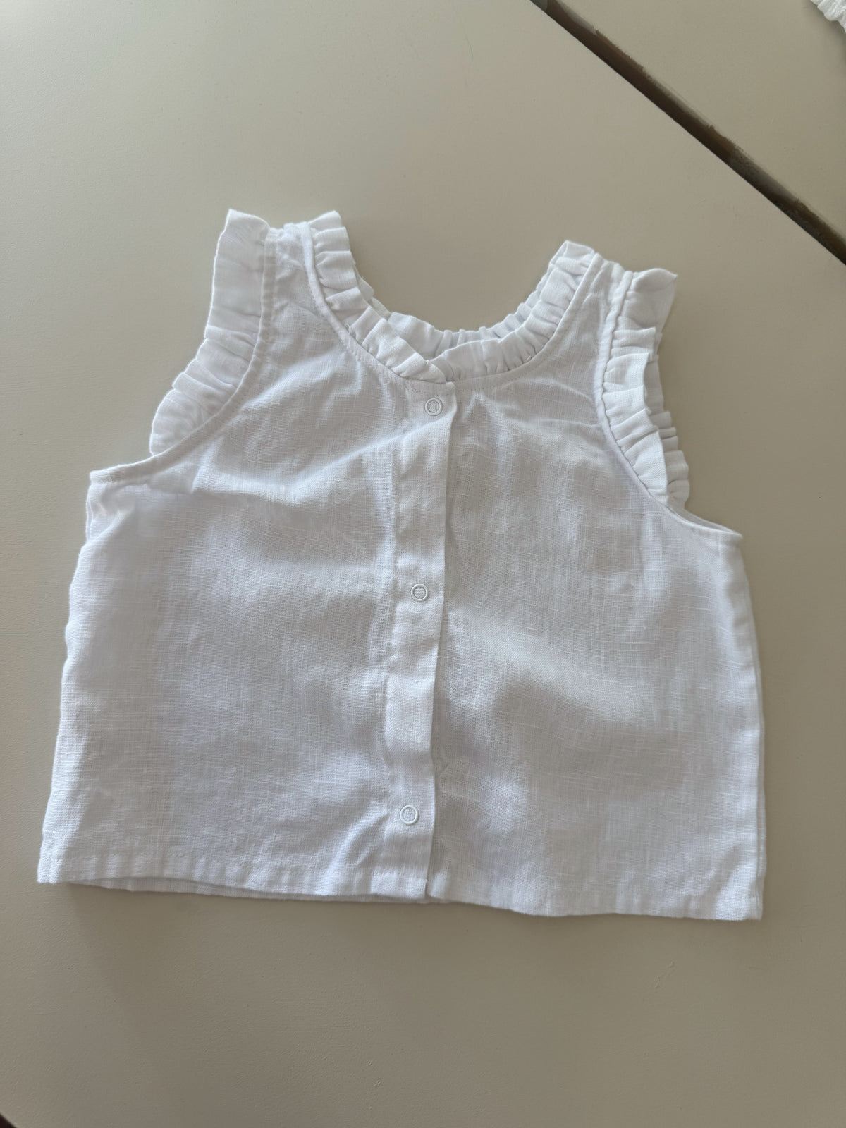 Frill singlet (size 4) pre loved