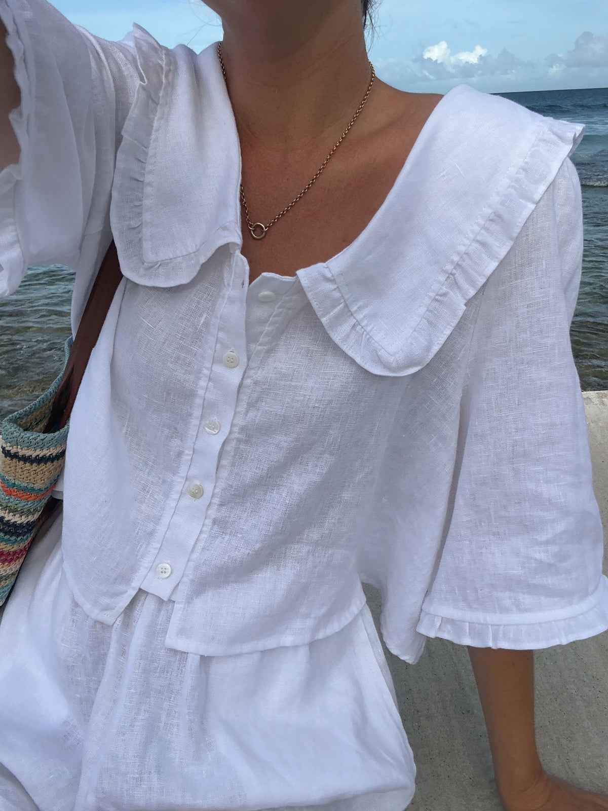 Sylvie blouse (white pre order)