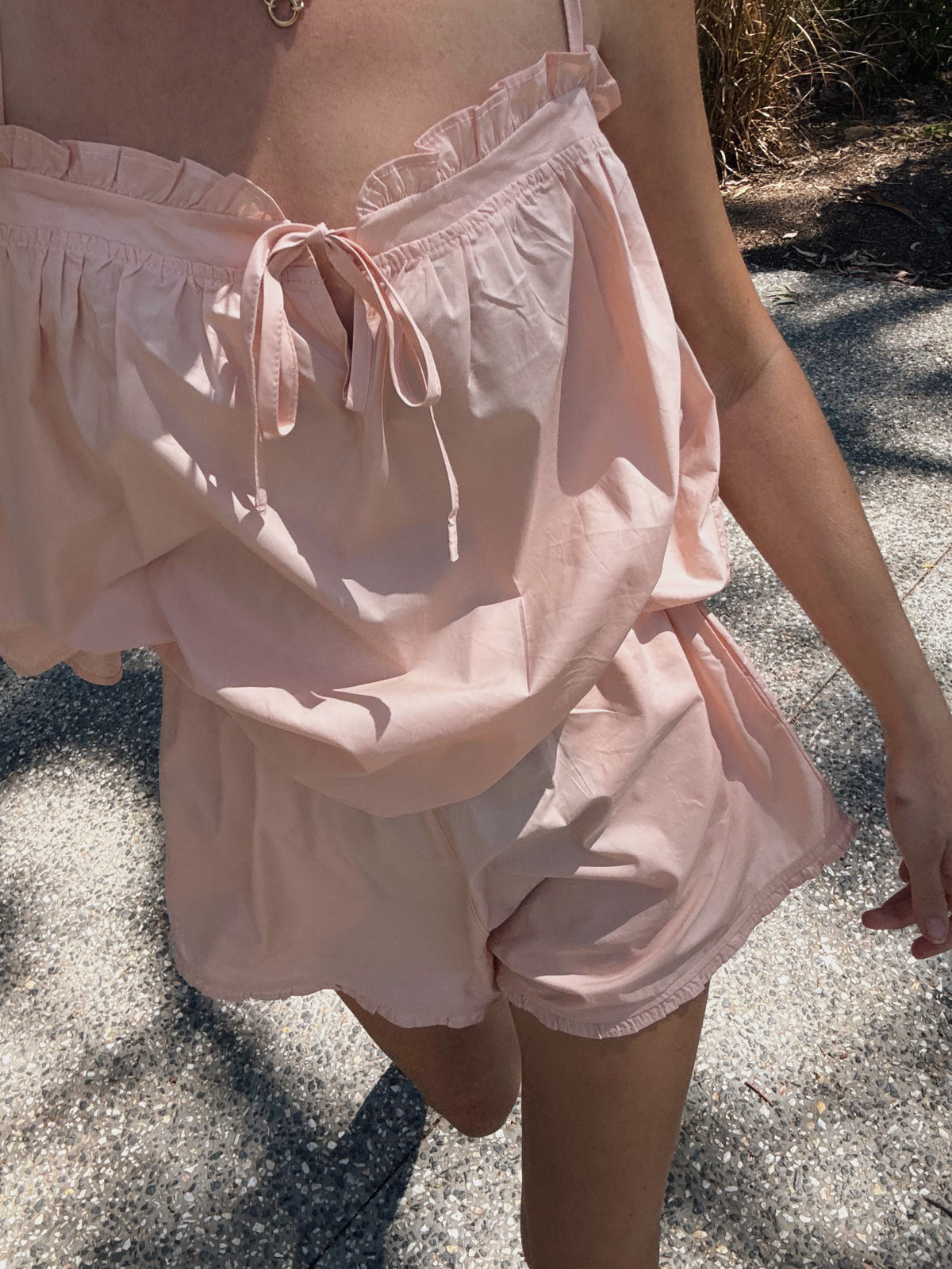 Ladies cotton frill shorts