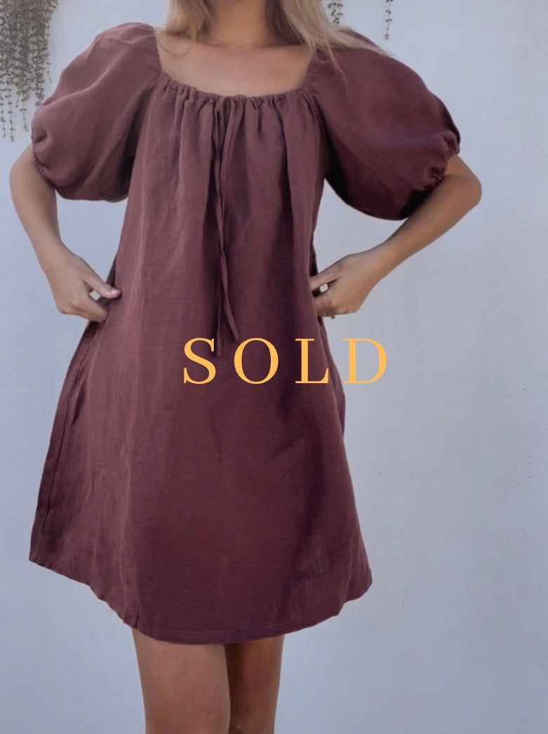 Grace dress in cherry size small (pre loved)