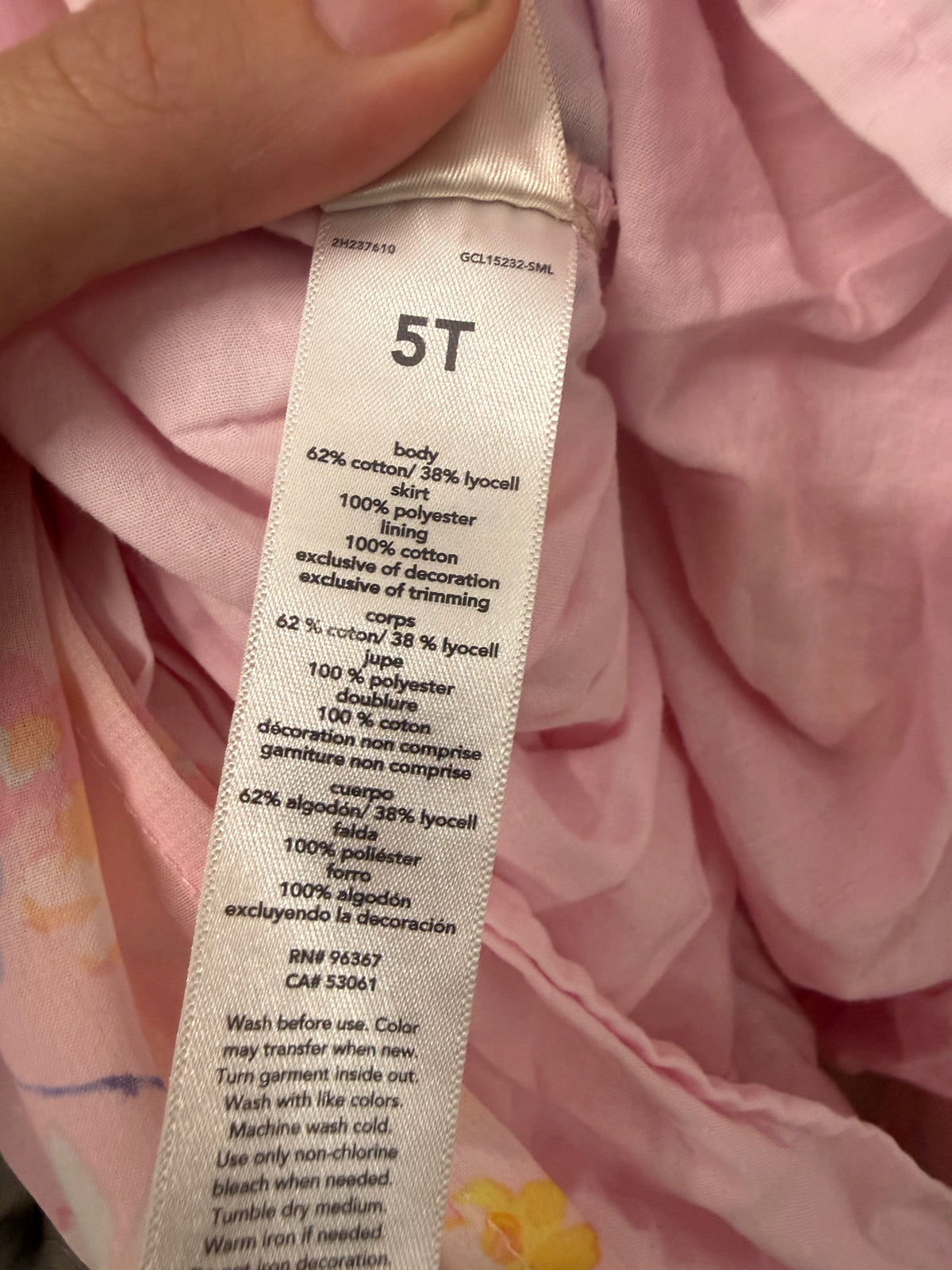 Oshkosh pinafore 5T (pre loved)