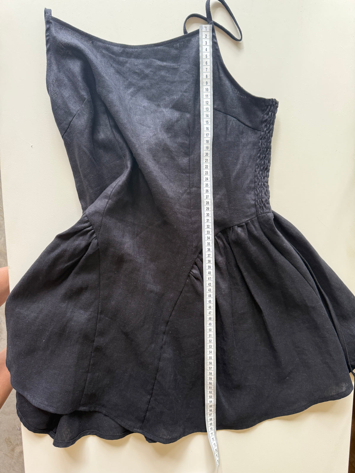 Sienna mini dress size large in 100% linen (sample sale)