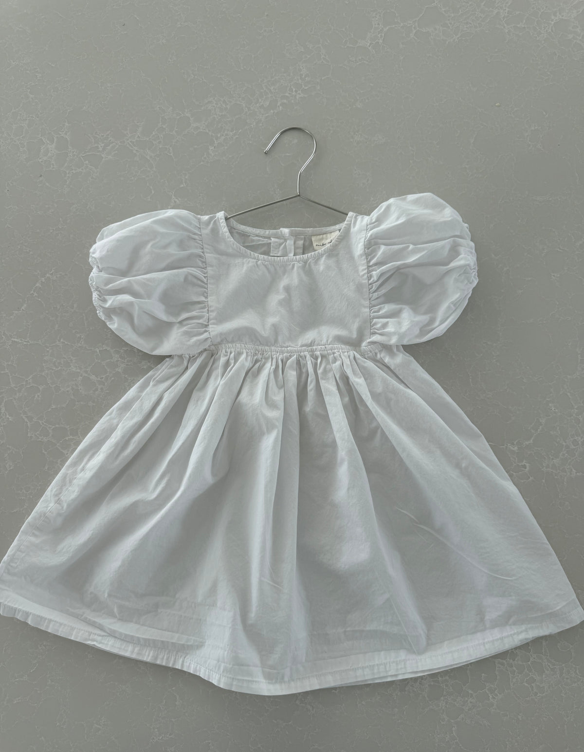 Poppy dress size 6 white cotton poplin (pre loved)