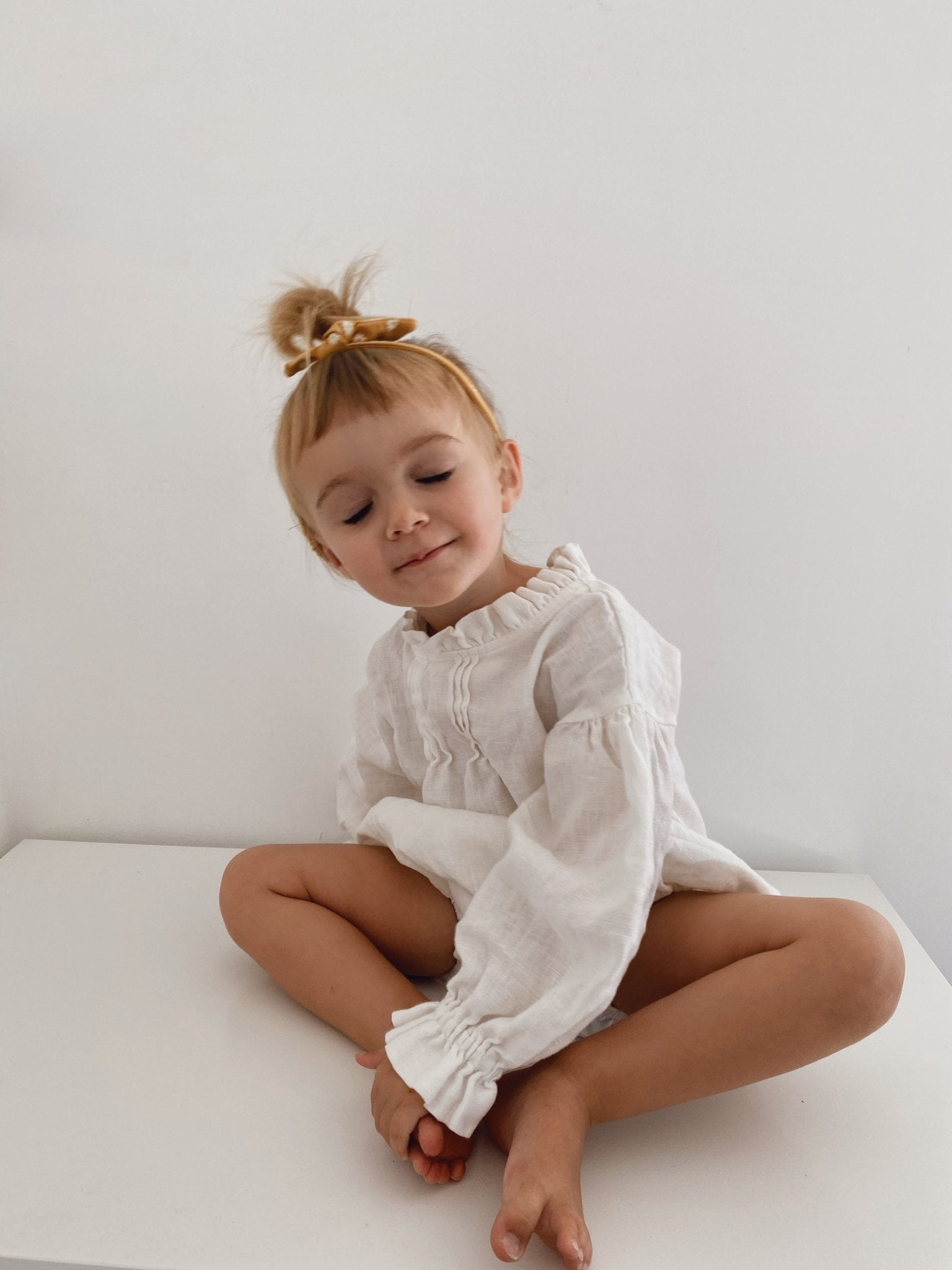 Marlow and Mae　Jean Romper 6-12M Jean Romper - Marlow and Mae