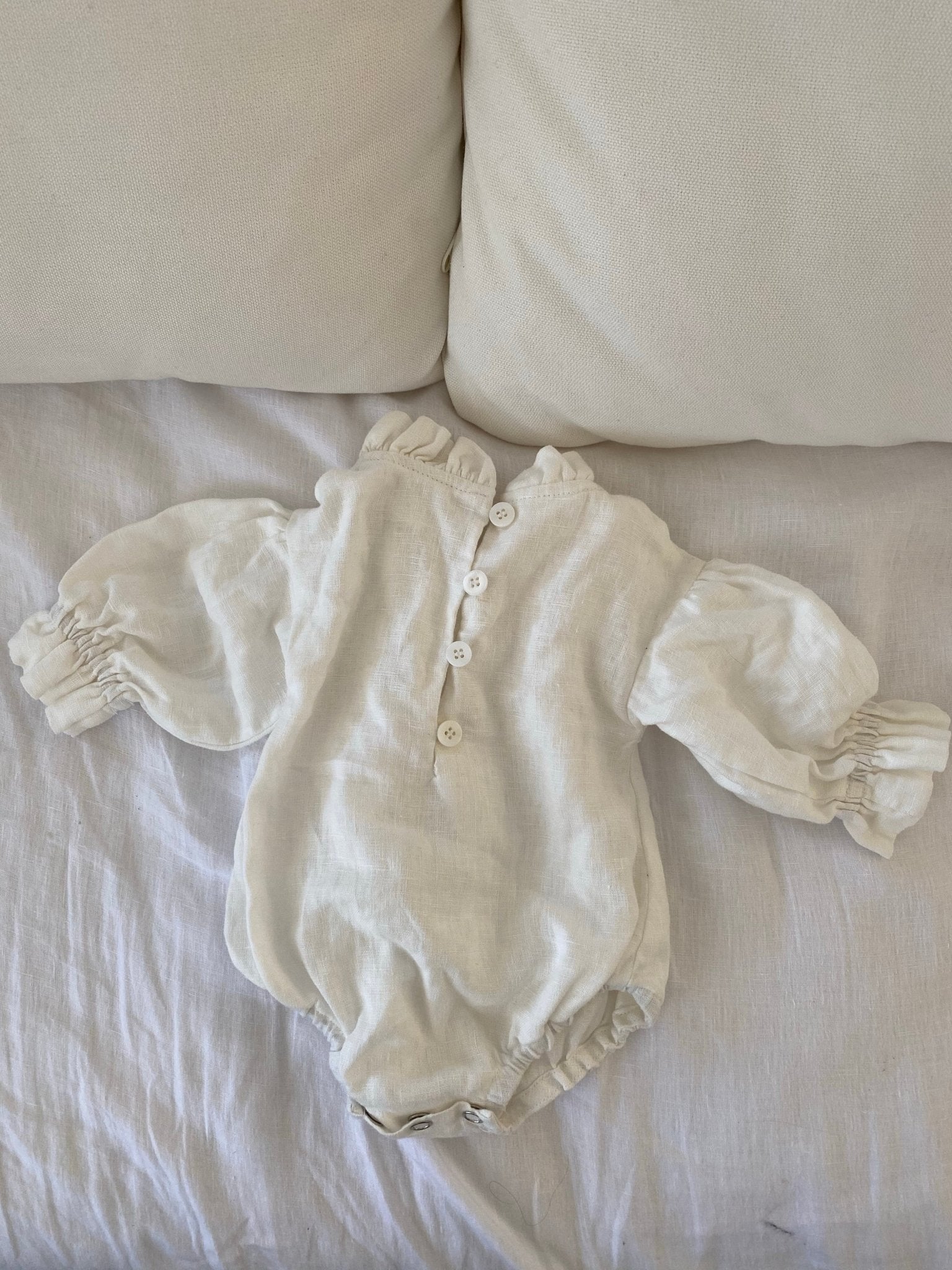 Marlow and Mae　Jean Romper 6-12M Jean Romper - Marlow and Mae