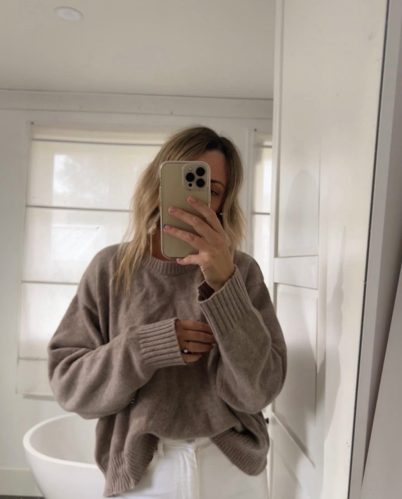 Ladies Cashmere Knit blue chunky Marlow and Mae