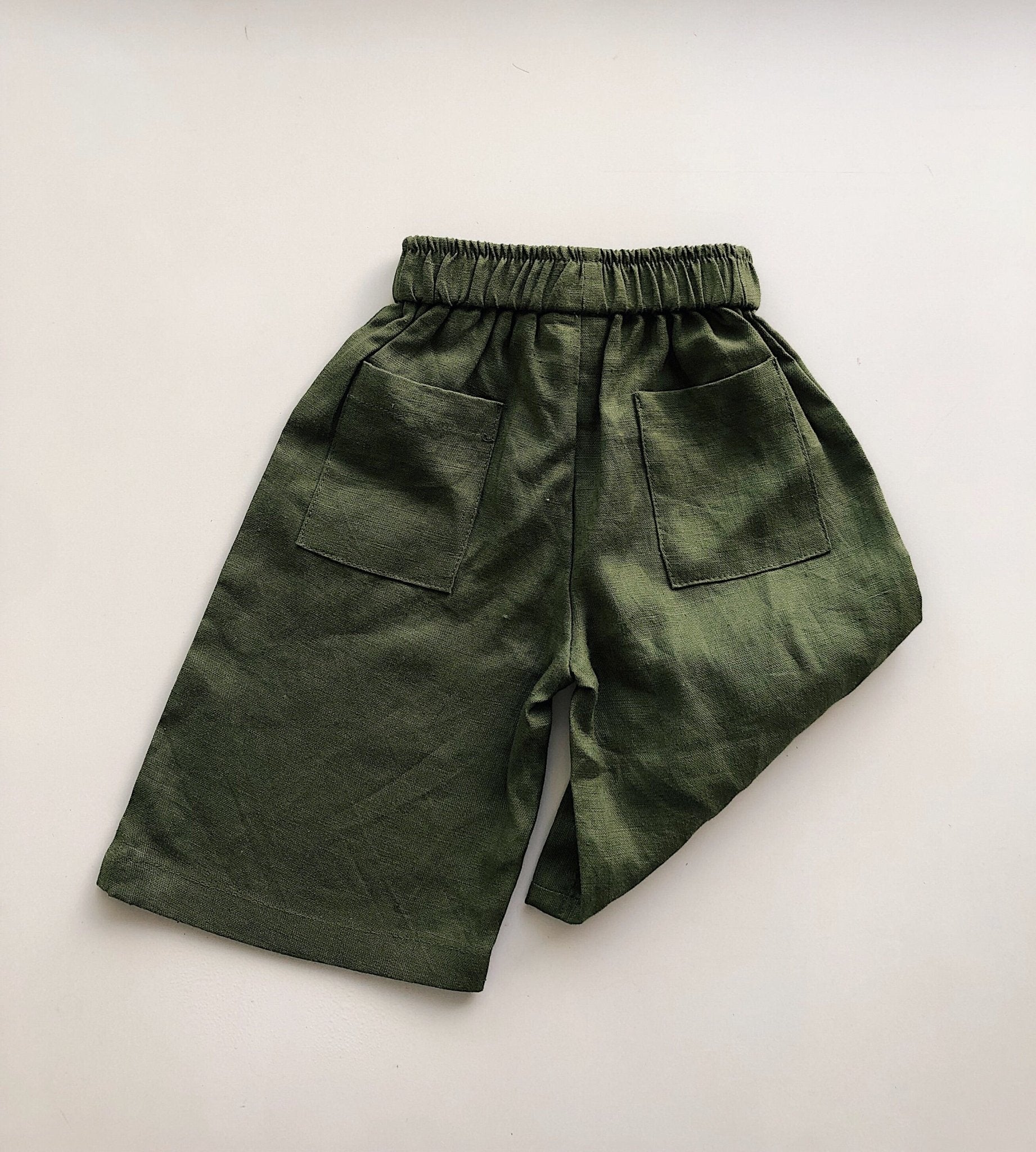Póca Pants in Olive Linen - Marlow and Mae