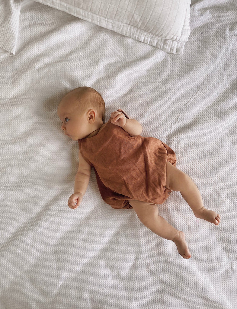Romper in Apricot - Marlow and Mae