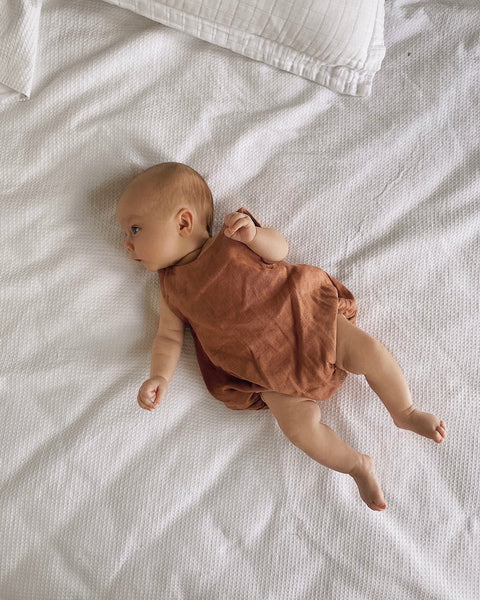 Romper in Apricot - Marlow and Mae